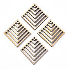 Undyed Natural Poplar Wood Pendants WOOD-TAC0002-39-1