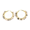 Natural Zebra Jasper Beaded Hoop Earrings for Women EJEW-C003-03D-RS-1