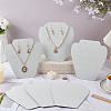 Bust Shaped Velvet Necklaces Jewelry Display Stands LS-ODIS-WH0043-159A-4