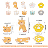 40Pcs 10 Style Light Gold Plated Alloy Enamel Pendants ENAM-FH0001-24-4