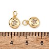 SHEGRACE Brass Clear Cubic Zirconia Charms XGRQ3P594-593G-3