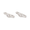 Rack Plating Brass Pave Clear Cubic Zirconia Connector Charms LS-KK-G433-04P-2