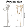 2 Pairs 2 Style Crystal Rhinestone Bowknot Dangle Stud Earrings EJEW-AN0002-31-2