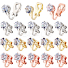 30Pcs 3 Colors Brass Clip-on Earring Findings KK-SC0003-87-1