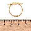 Starfish 304 Stainless Steel Cuff Open Rings for Women RJEW-A105-01G-5