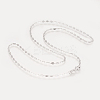 Anti-Tarnish Rhodium Plated 925 Sterling Silver Mariner Link Chain Necklaces STER-L059-10P-2
