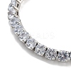 Brass Pave Clear Cubic Zirconia Flat Round Box Chain Slider Bracelets BJEW-YWC0002-12B-P-2