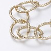 Aluminum Textured Cable Chain Bracelets & Necklaces Jewelry Sets SJEW-JS01094-03-4