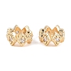 Brass Micro Pave Clear Cubic Zirconia European Beads KK-L261-05G-1