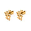 PVD Vacuum Plating 304 Stainless Steel Stud Earring and Pendant Necklace Set SJEW-C002-01A-G-5