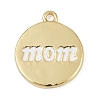 Mother's Day Brass Enamel Charms KK-R224-07G-2