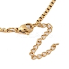 PVD Vacuum Plating 304 Stainless Steel Ring Pendant Necklaces NJEW-N055-22A-G-4