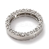 Rack Plating Brass with Cubic Zirconia Bead Frame KK-S406-09B-P-2