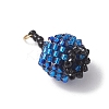 Glass Seed Beaded Pendants PALLOY-MZ01258-4