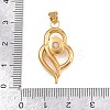 316 Surgical Stainless Steel Micro Pave Clear Cubic Zirconia Pendants STAS-A137-02C-G-3