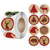 500Pcs Christmas Theme Round Stickers LS-AJEW-S090-04H-1