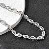 Brass Micro Pave Cubic Zirconia Geometric Tennis Necklaces NJEW-C121-02C-P-3