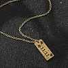 304 Stainless Steel Number 11:11 Pendant Necklaces NJEW-NH0002-01G-03-4