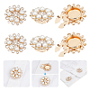 4Pcs Alloy Rhinestone Cufflinks HJEW-NB00217-1
