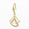 Brass Micro Pave Clear Cubic Zirconia Dangle Earrings KK-R117-015-NF-3
