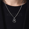 Halloween Skull Spider Stainless Steel Pendant Twisted Chain Necklaces WGFDFDE-01-4