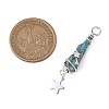 3Pcs 3 Styles Electroplated Natural Quartz Crystal Nuggets Copper Wire Wrapped Pendants PALLOY-JF03128-05-2