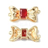Brass Pave Cubic Zirconia Connector Charms KK-L208-01G-01-1