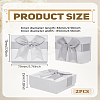 2Pcs Square Cardboard Paper Jewelry Set Storage Boxes CON-LP0001-91-2