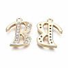 Brass Micro Pave Clear Cubic Zirconia Pendants LS-KK-S360-053B-NF-1