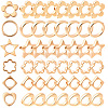 180Pcs 6 Styles 2-Hole CCB Plastic Beads Frame CCB-SP0001-10G-1