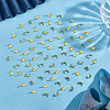 180Pcs Rectangle Brass Belt Loop Fastener KK-CY0001-12G-4