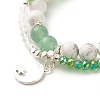 Moon and Star Charm Multi-strand Bracelet BJEW-TA00033-02-4