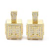 Alphabet Brass Micro Pave Clear Cubic Zirconia Pendants ZIRC-O045-01G-I-2