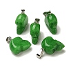 Dyed Natural White Jade Pendants G-Z067-02P-14-2