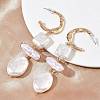 Zinc Alloy Dangle Stud Earrings EJEW-L314-01A-2