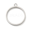 304 Stainless Steel Open Back Bezel Pendants STAS-B126-06E-P-1