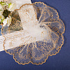 10 Yards Polyester Flower Embroidery  Lace Ribbon OCOR-GF0004-86-3