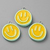 Opaque Resin Enamel Pendants LS-RESI-WH0036-20F-2