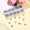 100Pcs 10 Styles Rack Plating Eco-Friendly Alloy Charms FIND-YW0008-79-4