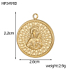 304 Stainless Steel Pendants STAS-OY010-34G-2
