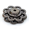Hollow Alloy Snap Buttons BUTT-WH0015-24B-1