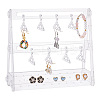   1 Set Transparent Acrylic Earring Display Stands EDIS-PH0001-24C-8