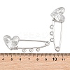 Radiant Heart 304 Stainless Steel Safety Pins Brooch Findings SA-CBA098D-15C-P03-3