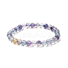 Natural Fluorite Beaded Stretch Bracelets BJEW-K233-01A-02-01-2