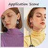 Sport Ball Theme Heart Wood Dangle Earrings DIY Making Kit DIY-SC0024-94-5