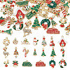 40Pcs 20 Style Christmas Rack Plating Alloy Enamel Pendants ENAM-TA0001-54-2