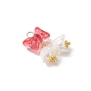 Transparent Spray Painted Glass Pendants PALLOY-JF04500-4