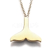 304 Stainless Steel Pendant Necklaces NJEW-H207-05G-3
