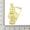 Rack Plating Brass Micro Pave Clear Cubic Zirconia Pendants KK-B091-30G-06-3