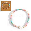 Column Shell Beads Stretch Bracelets QP1883-3-1